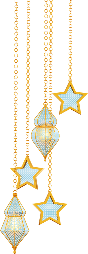eid mubarak and ramadan kareem ornaments