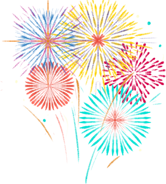 Detailed Storybook Indian Festival Fireworks